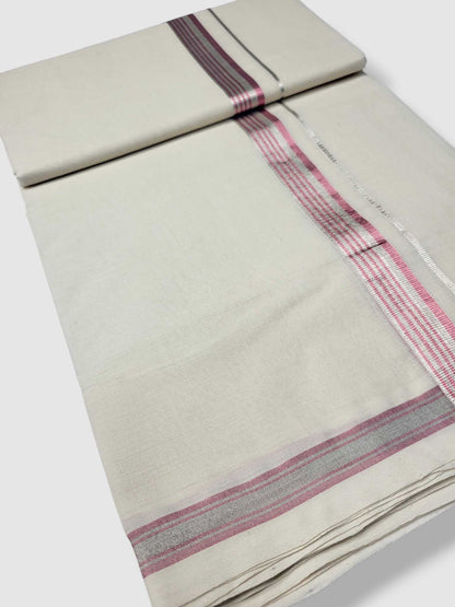 Original Balaramapuram Handloom Kasavu Mundu for Men
