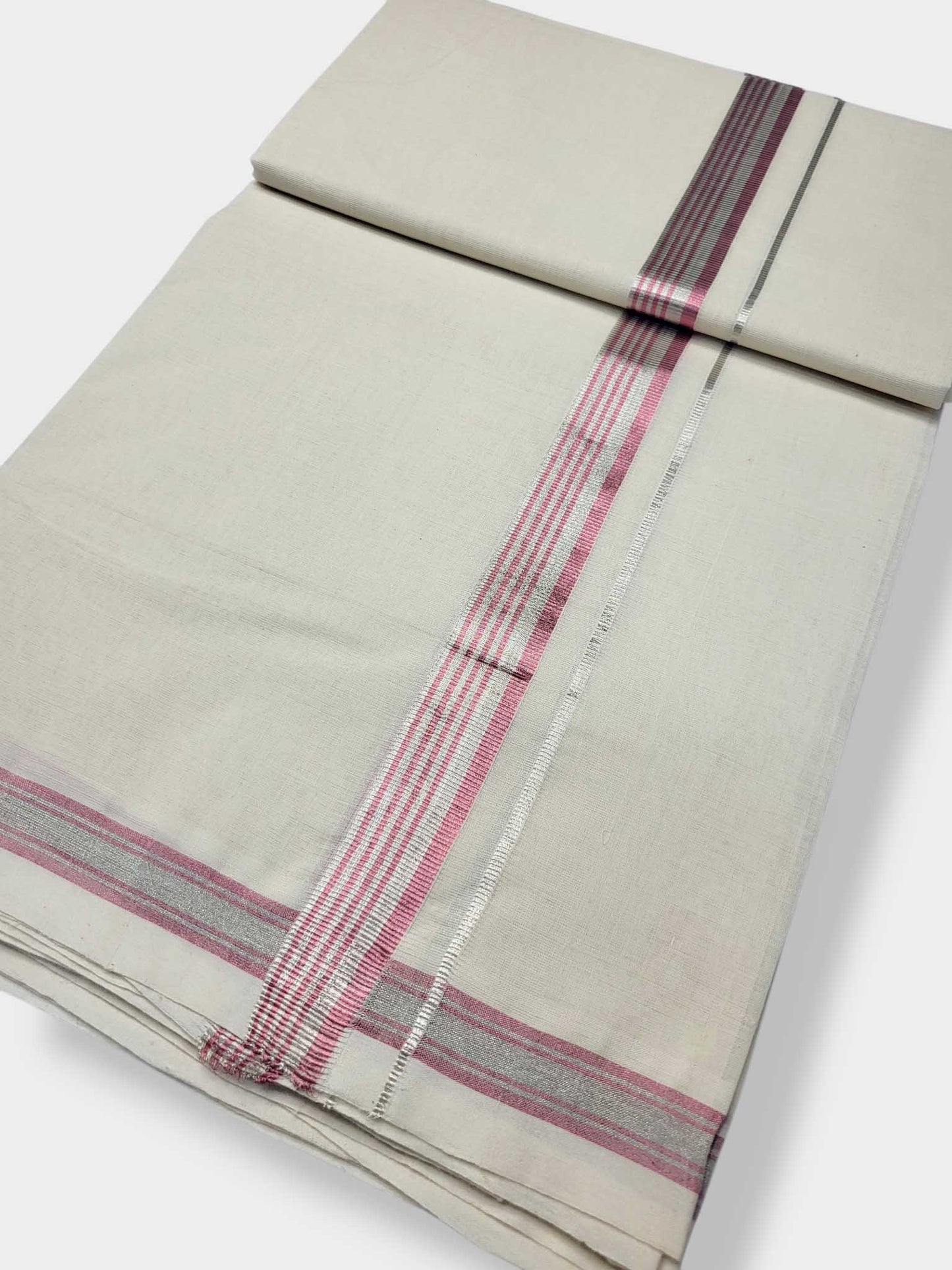 Original Balaramapuram Handloom Kasavu Mundu for Men