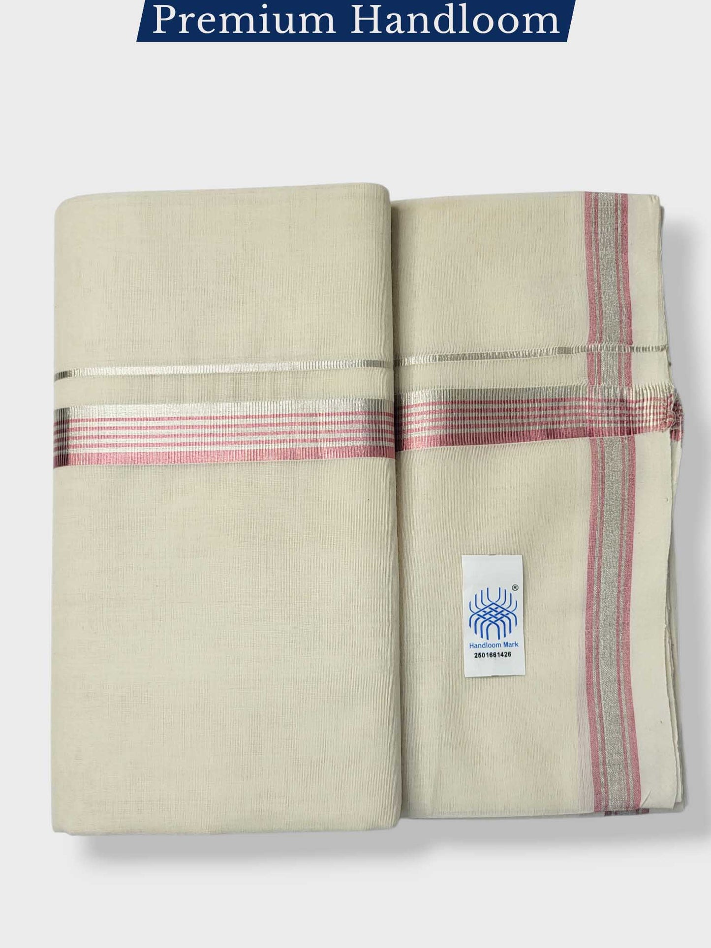 Original Balaramapuram Handloom Kasavu Mundu for Men