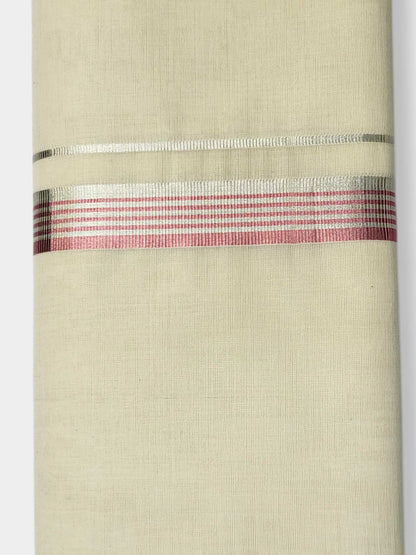 Original Balaramapuram Handloom Kasavu Mundu for Men