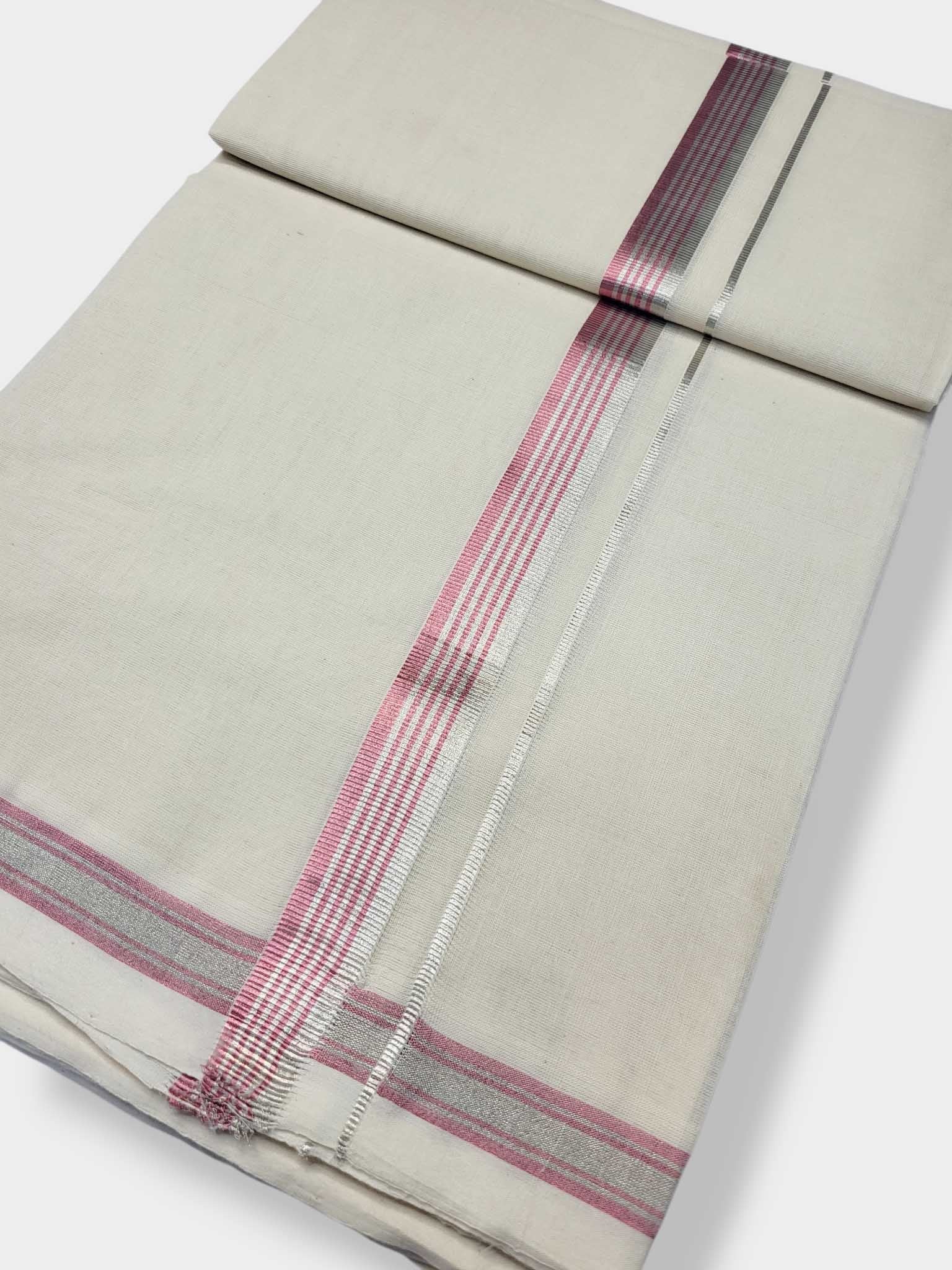 Original Balaramapuram Handloom Kasavu Mundu for Men