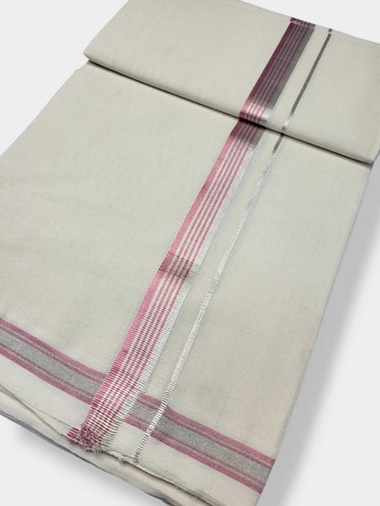 Original Balaramapuram Handloom Kasavu Mundu for Men