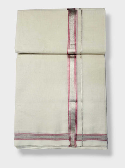Original Balaramapuram Handloom Kasavu Mundu for Men