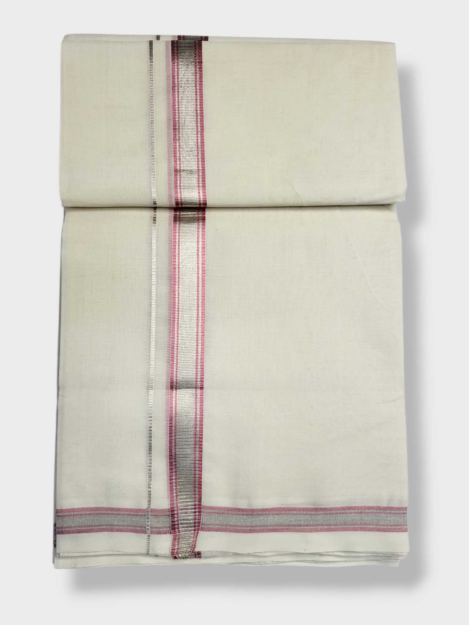 Original Balaramapuram Handloom Kasavu Mundu for Men