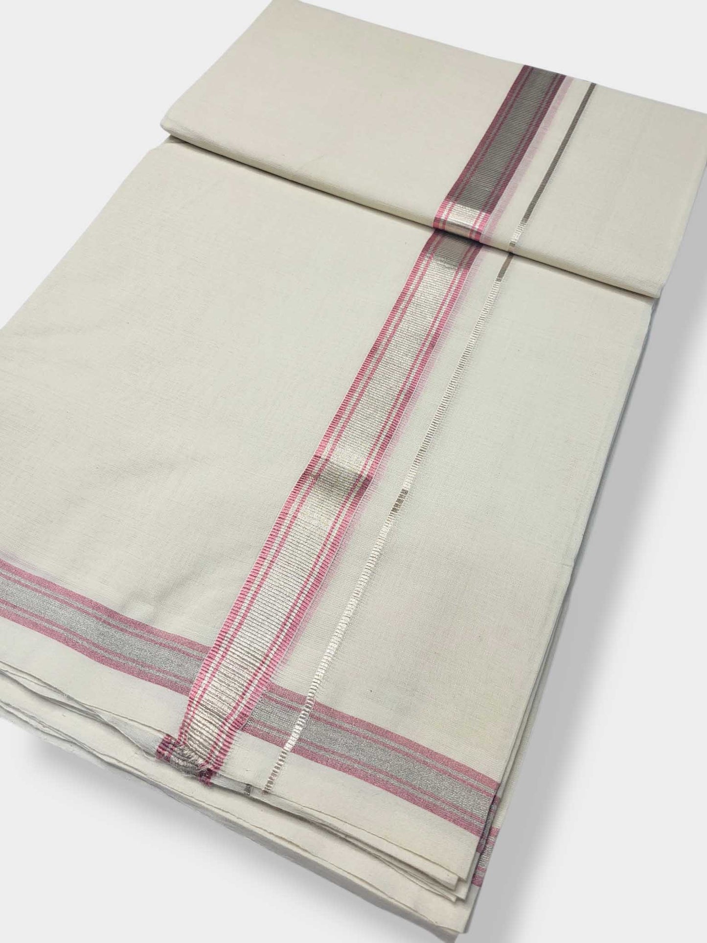 Original Balaramapuram Handloom Kasavu Mundu for Men