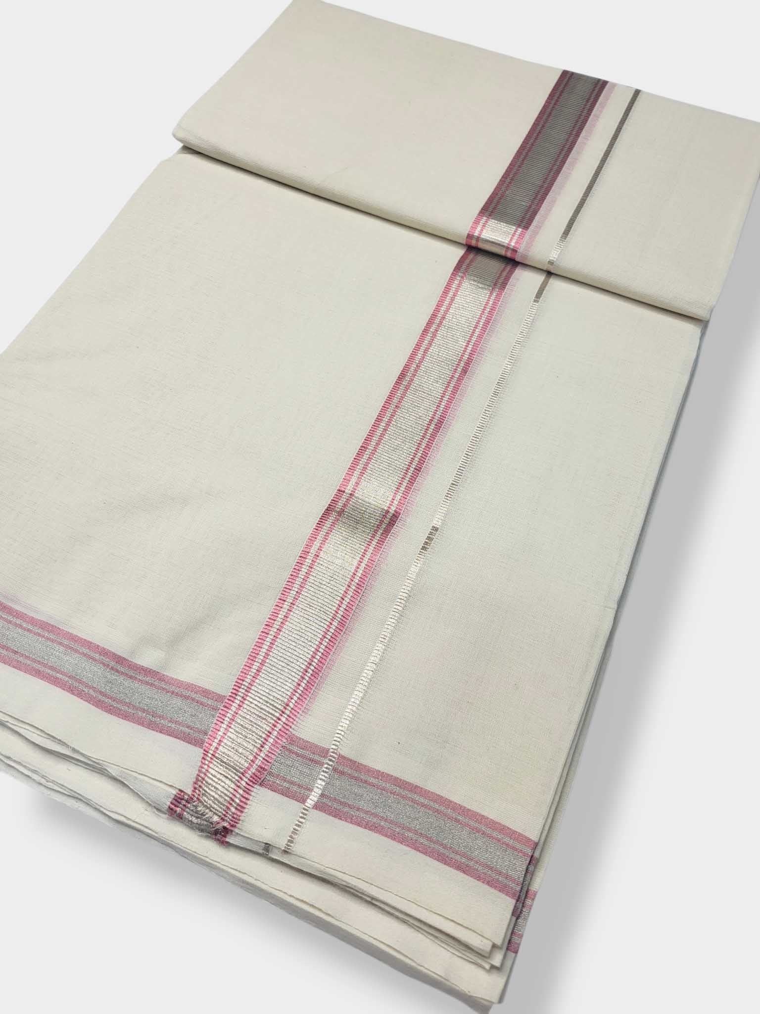 Original Balaramapuram Handloom Kasavu Mundu for Men