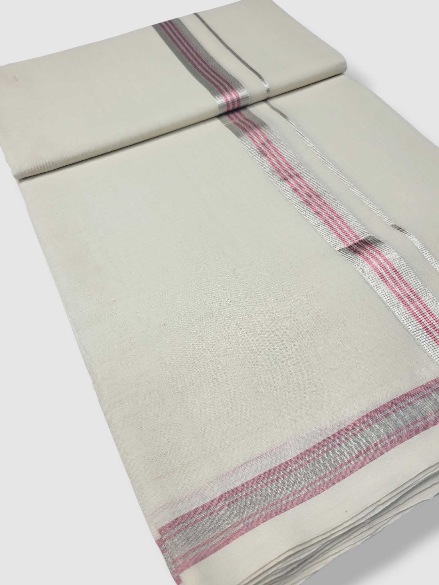 Original Balaramapuram Handloom Kasavu Mundu for Men