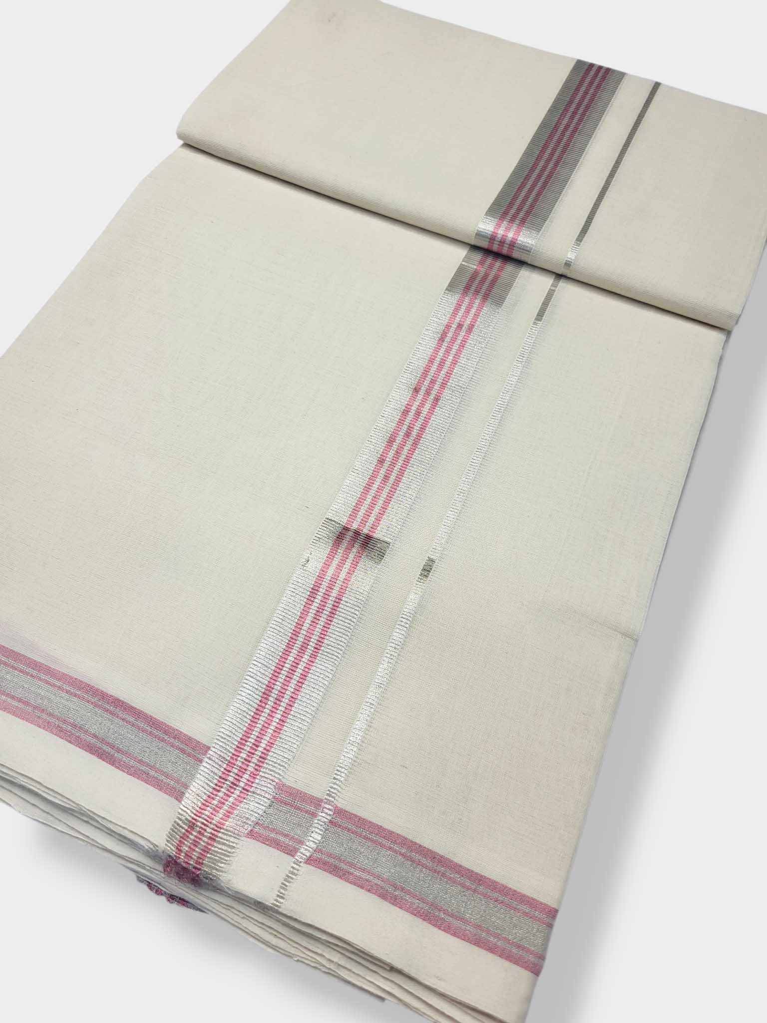 Original Balaramapuram Handloom Kasavu Mundu for Men