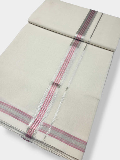 Original Balaramapuram Handloom Kasavu Mundu for Men