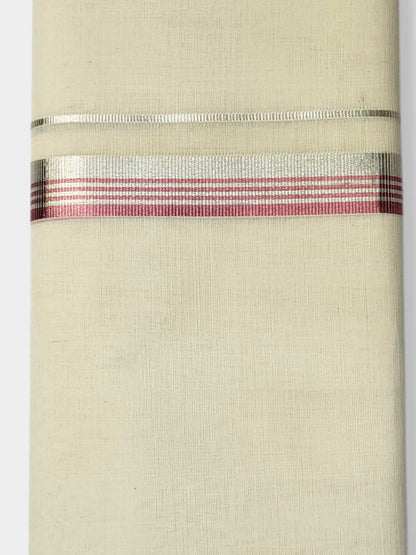 Original Balaramapuram Handloom Kasavu Mundu for Men