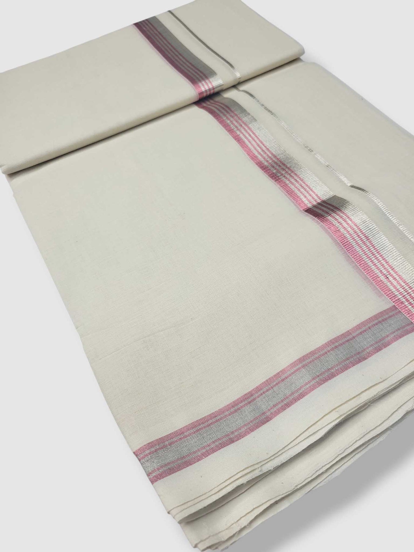 Original Balaramapuram Handloom Kasavu Mundu for Men