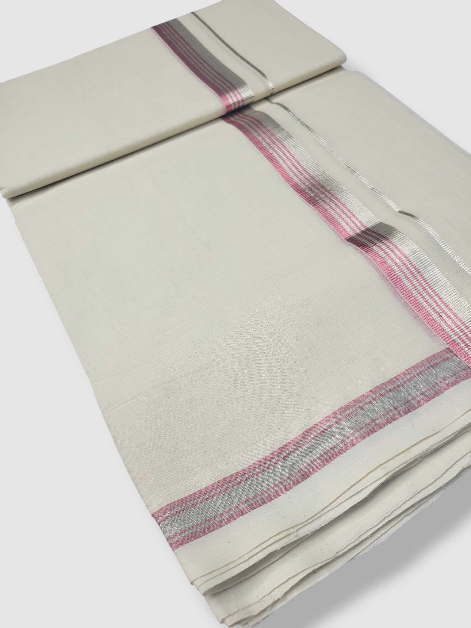 Original Balaramapuram Handloom Kasavu Mundu for Men