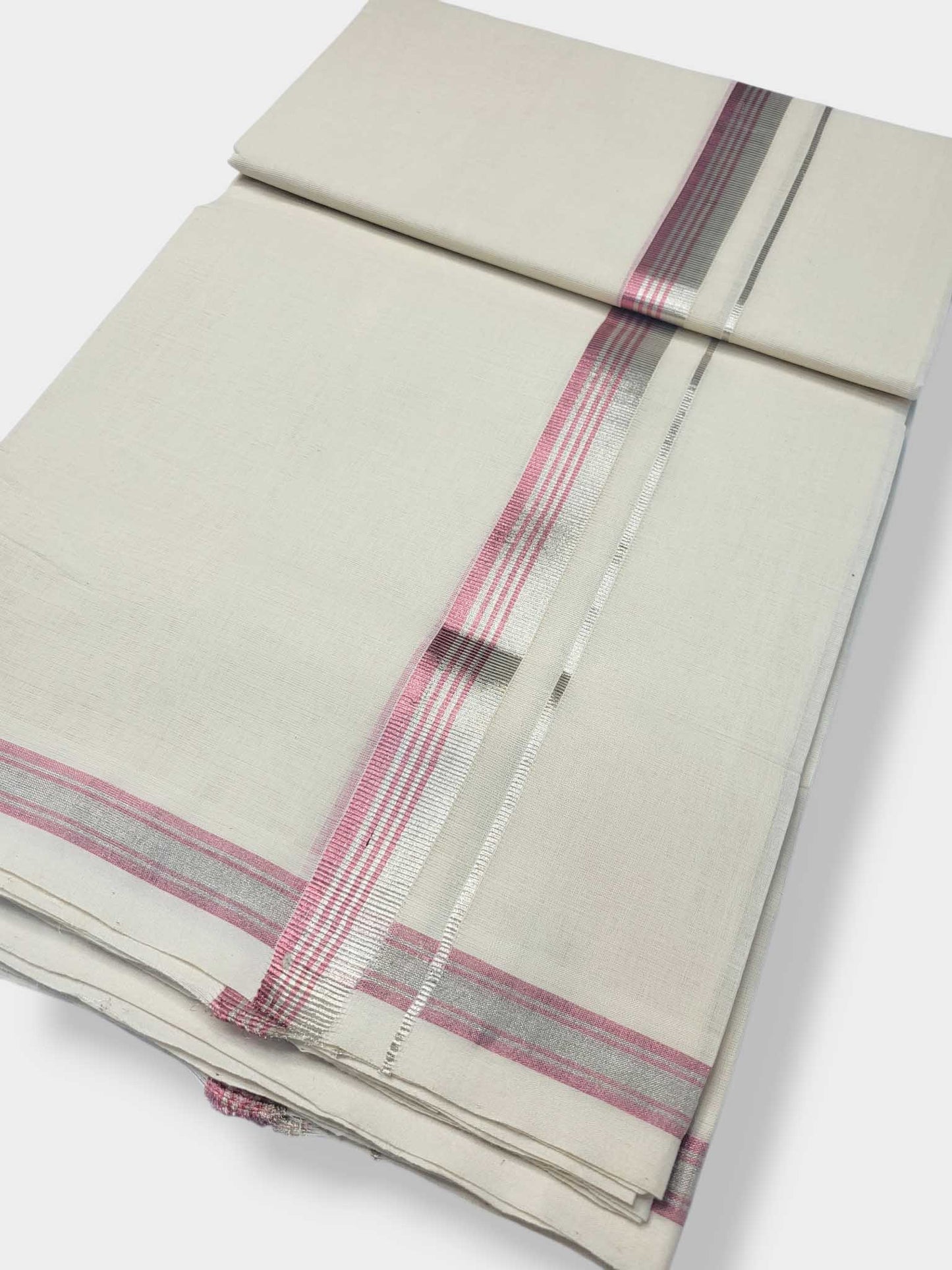 Original Balaramapuram Handloom Kasavu Mundu for Men