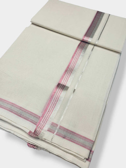 Original Balaramapuram Handloom Kasavu Mundu for Men