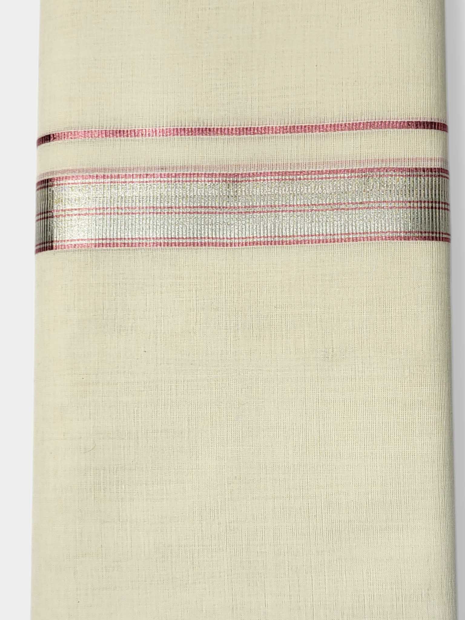 Original Balaramapuram Handloom Kasavu Mundu for Men