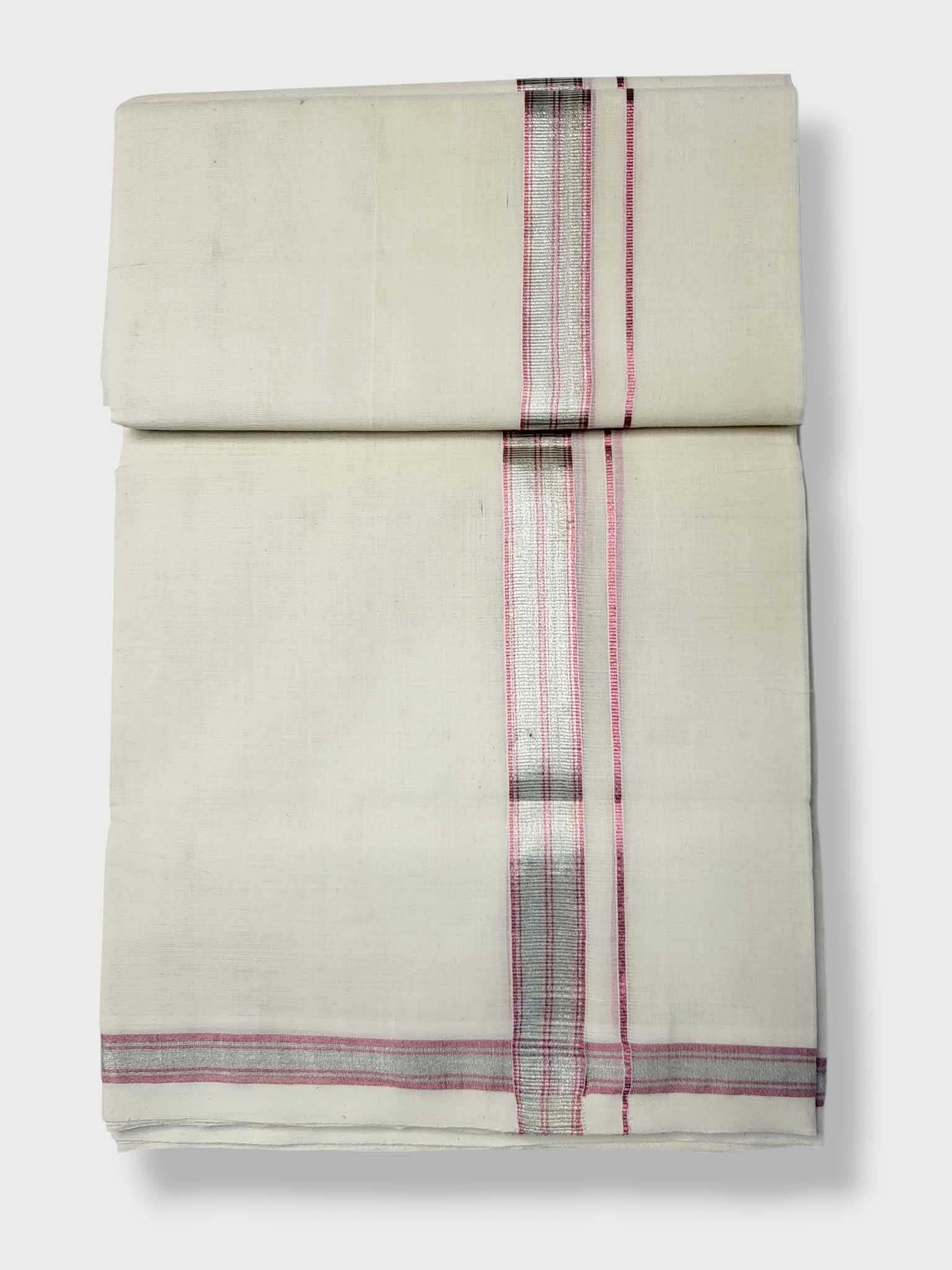 Original Balaramapuram Handloom Kasavu Mundu for Men