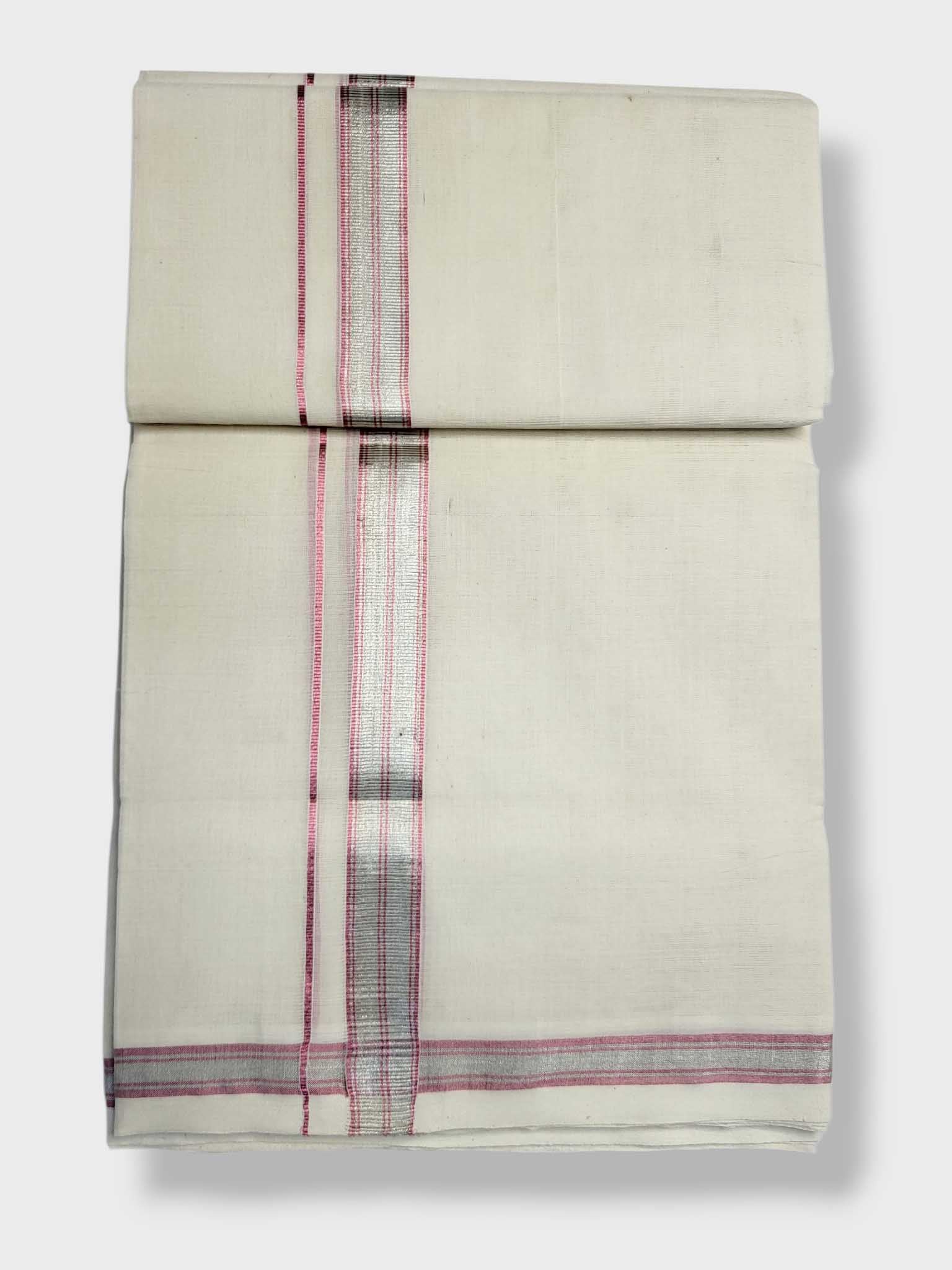 Original Balaramapuram Handloom Kasavu Mundu for Men
