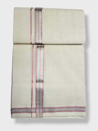 Original Balaramapuram Handloom Kasavu Mundu for Men