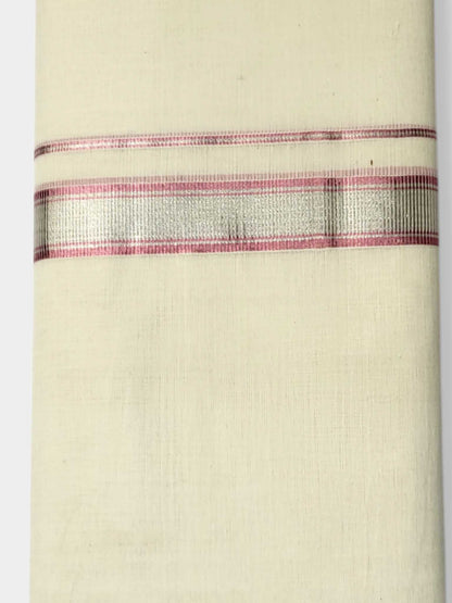 Original Balaramapuram Handloom Kasavu Mundu for Men
