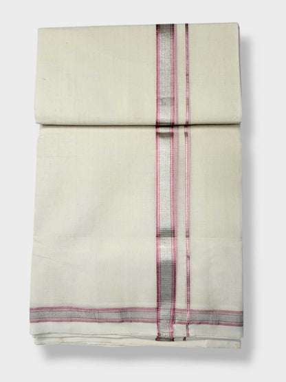 Original Balaramapuram Handloom Kasavu Mundu for Men