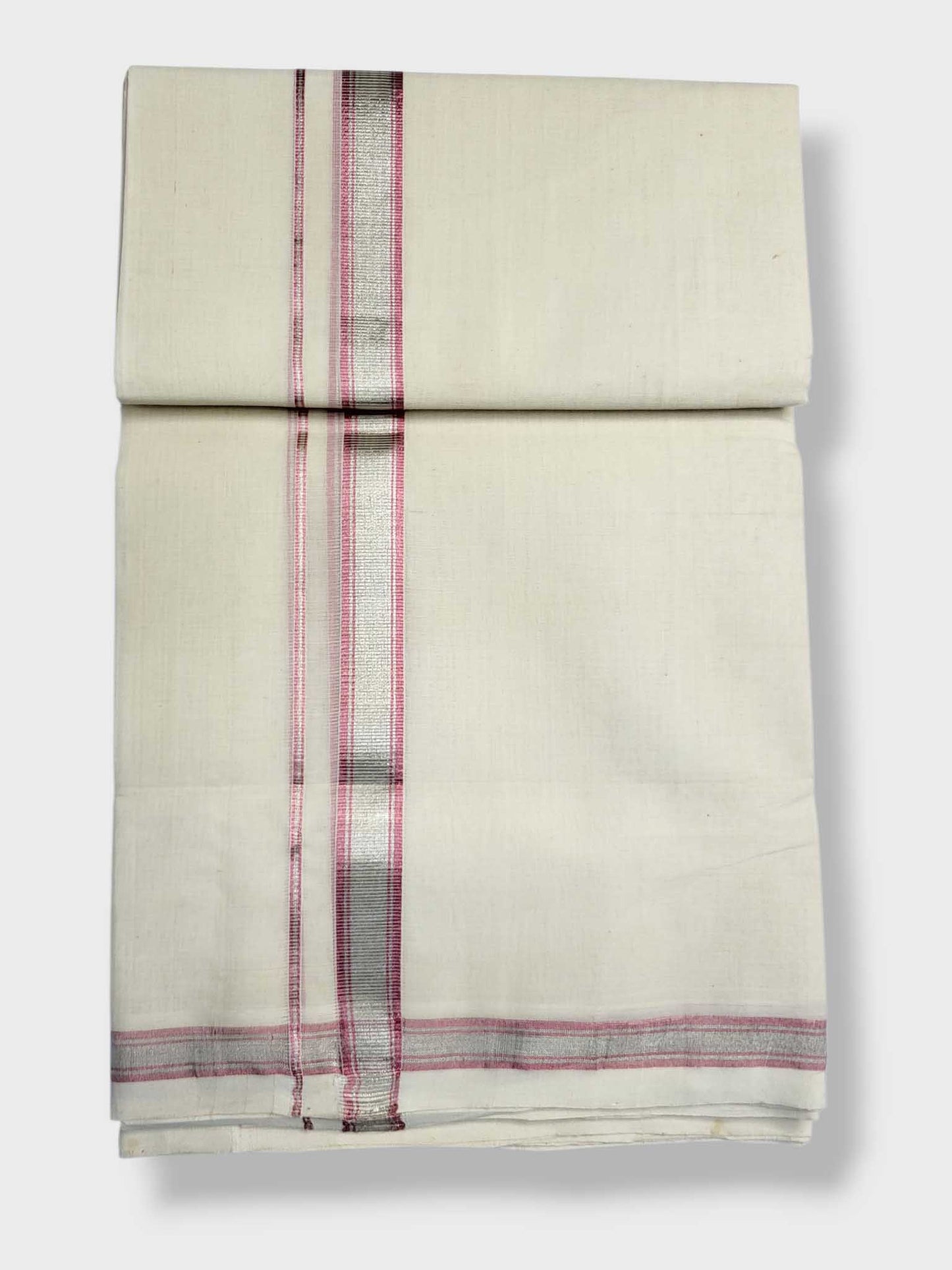 Original Balaramapuram Handloom Kasavu Mundu for Men