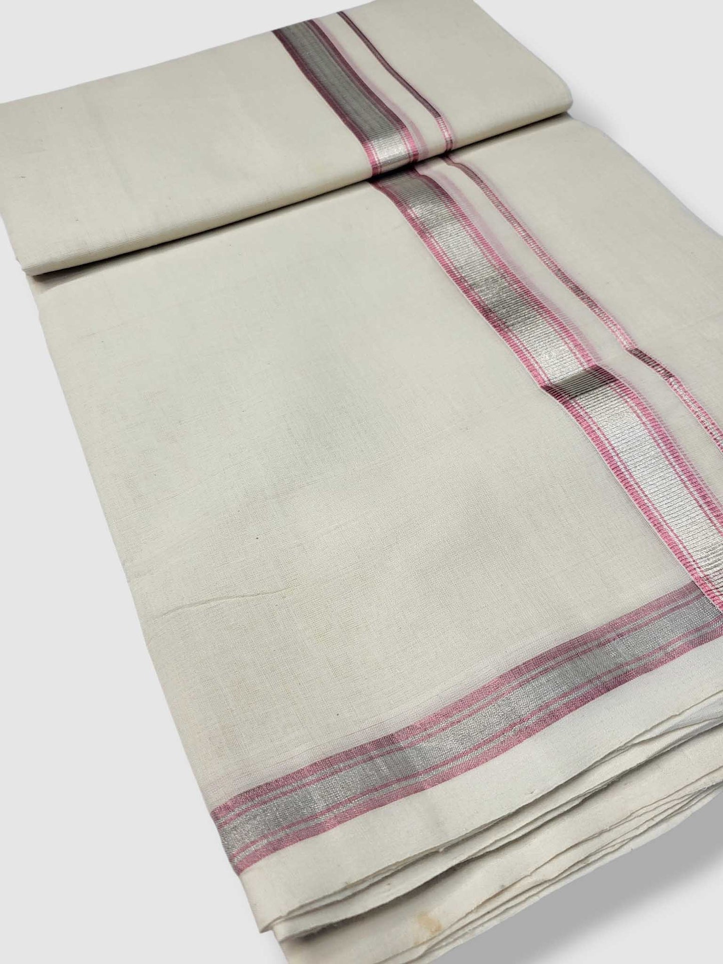 Original Balaramapuram Handloom Kasavu Mundu for Men