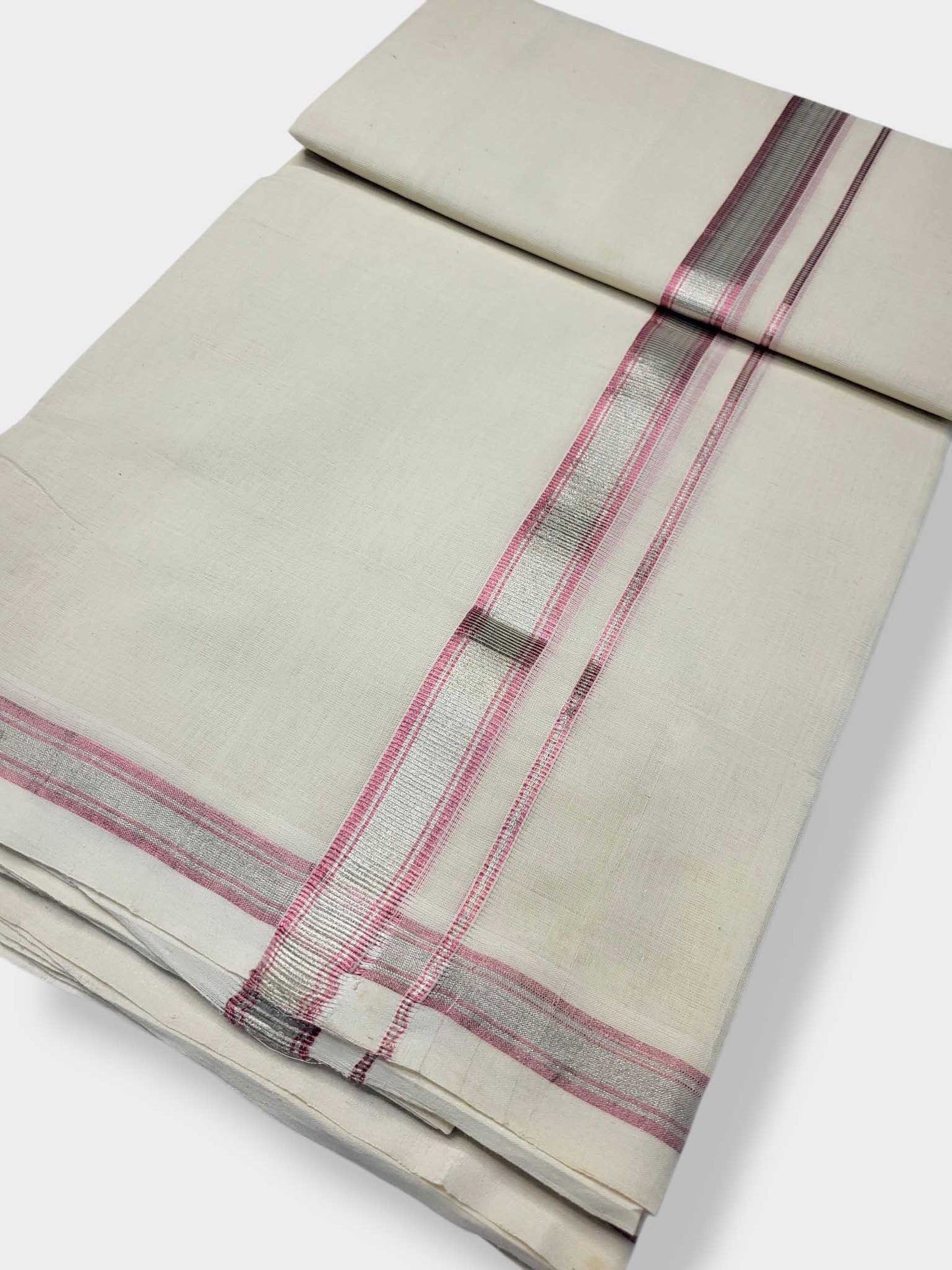 Original Balaramapuram Handloom Kasavu Mundu for Men