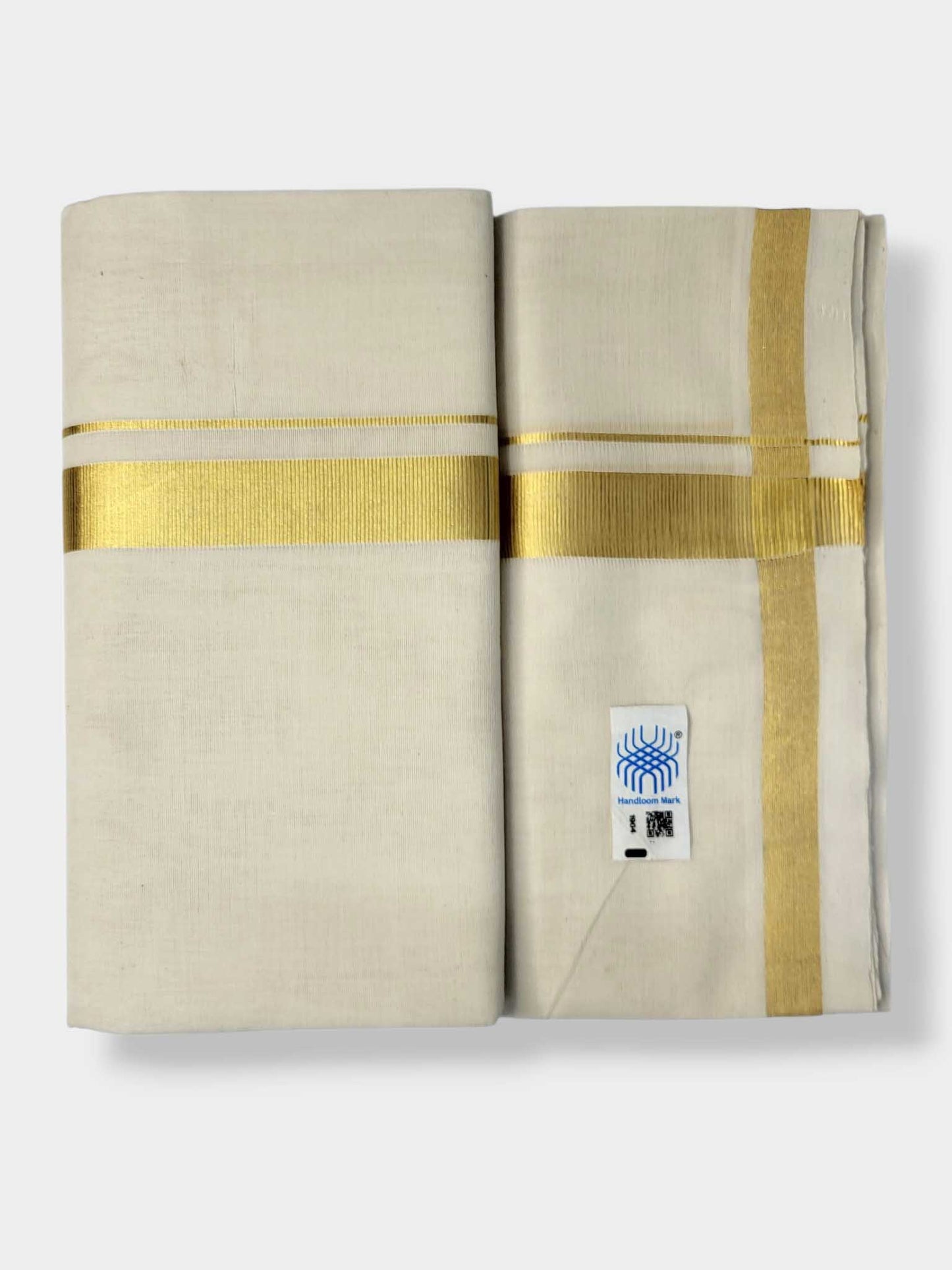 Original Balaramapuram Handloom Kasavu Mundu for Men