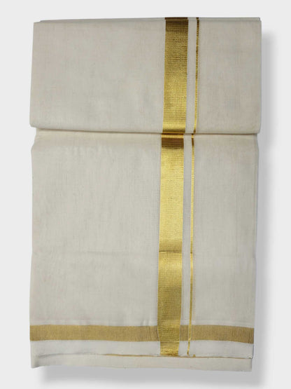 Original Balaramapuram Handloom Kasavu Mundu for Men