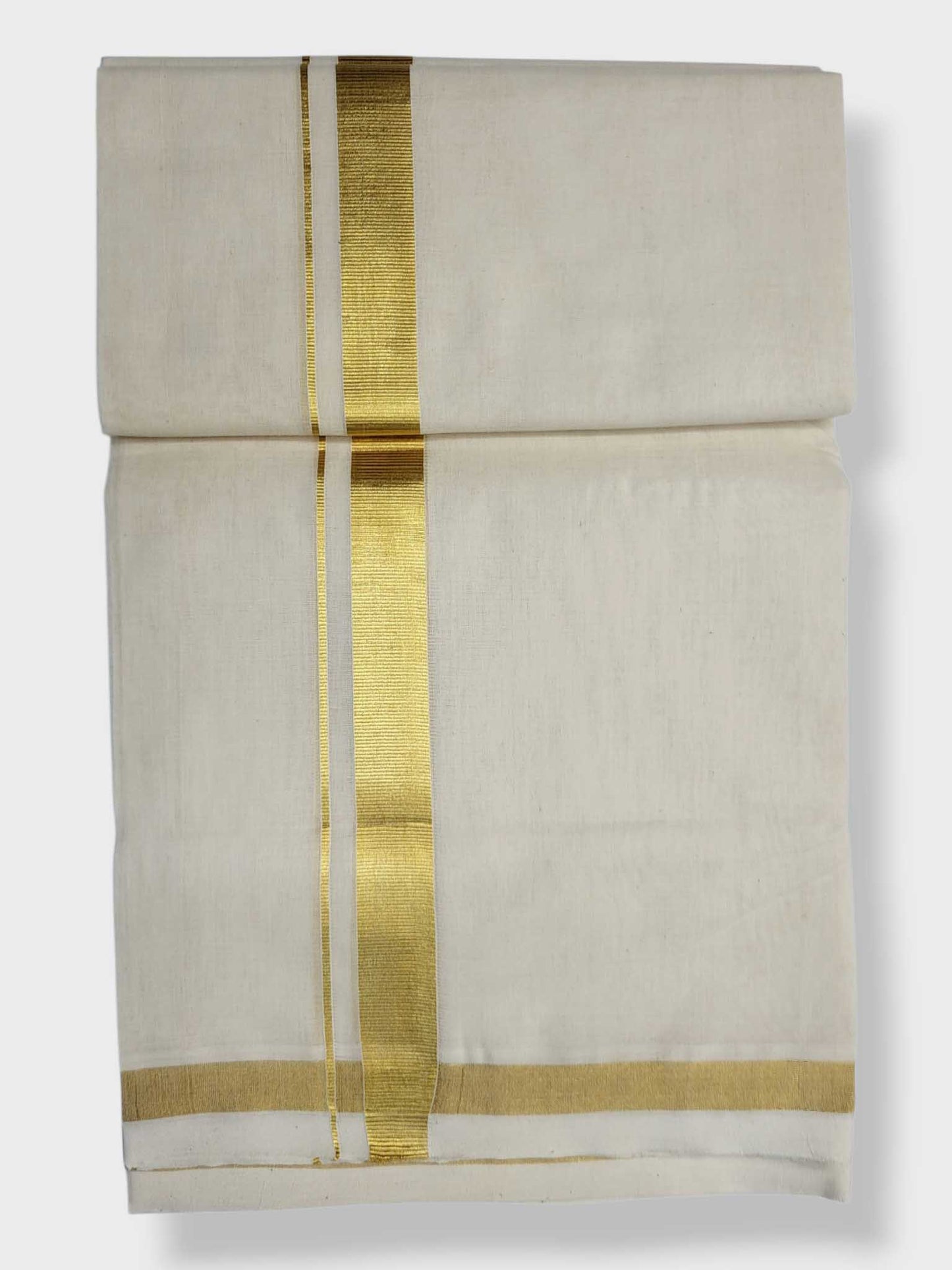 Original Balaramapuram Handloom Kasavu Mundu for Men