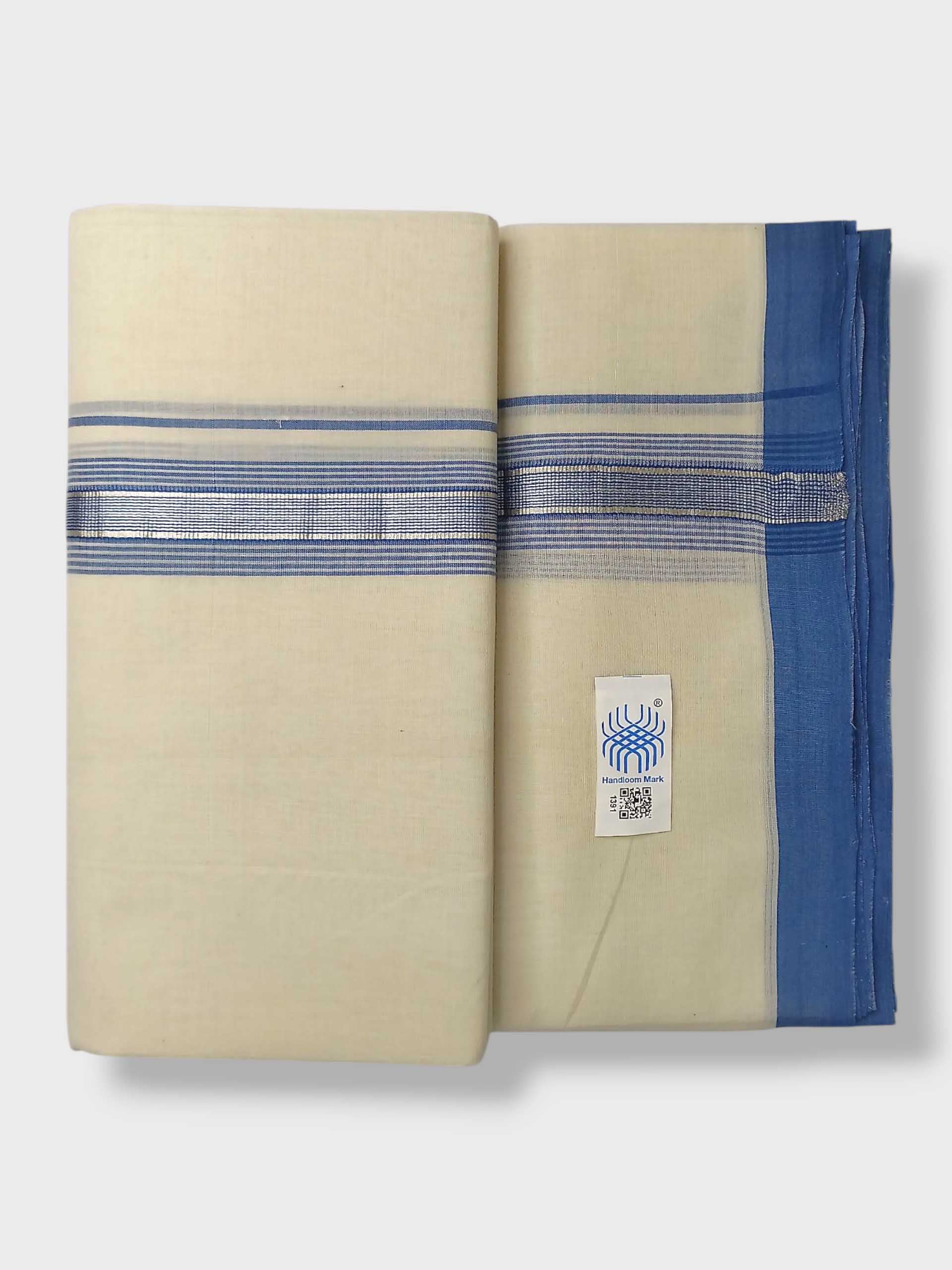 Kerala Balaramapuram Pure Cotton Handloom Mundu/Dhoti