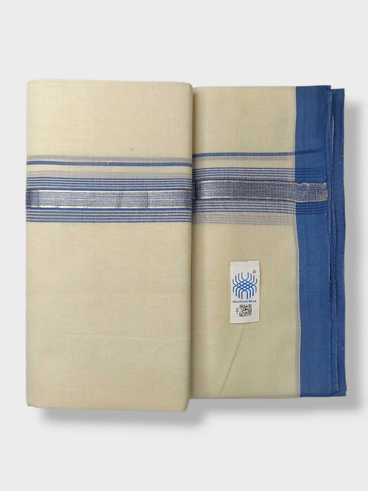 Kerala Balaramapuram Pure Cotton Handloom Mundu/Dhoti