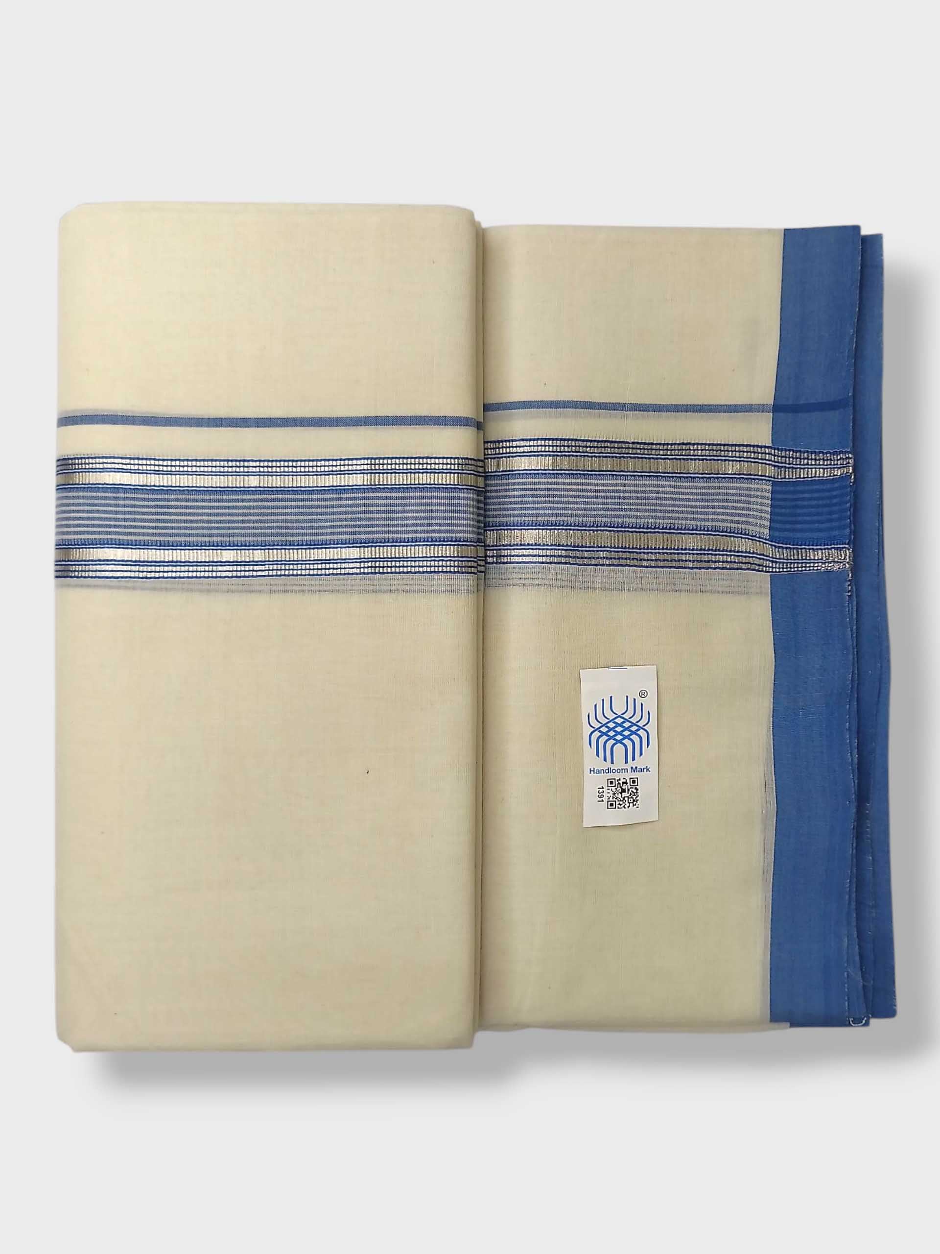 Kerala Balaramapuram Pure Cotton Handloom Mundu/Dhoti