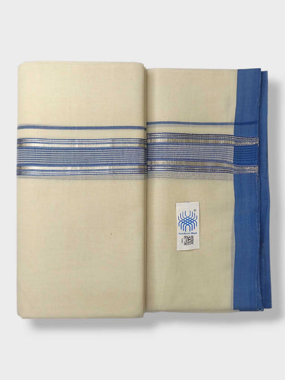 Kerala Balaramapuram Pure Cotton Handloom Mundu/Dhoti