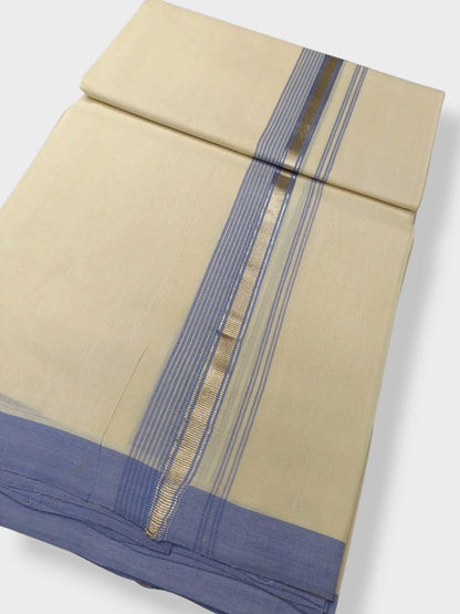 Kerala Balaramapuram Pure Cotton Handloom Mundu/Dhoti
