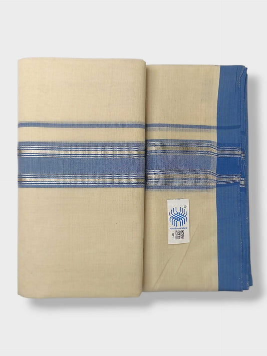 Kerala Balaramapuram Pure Cotton Handloom Mundu/Dhoti