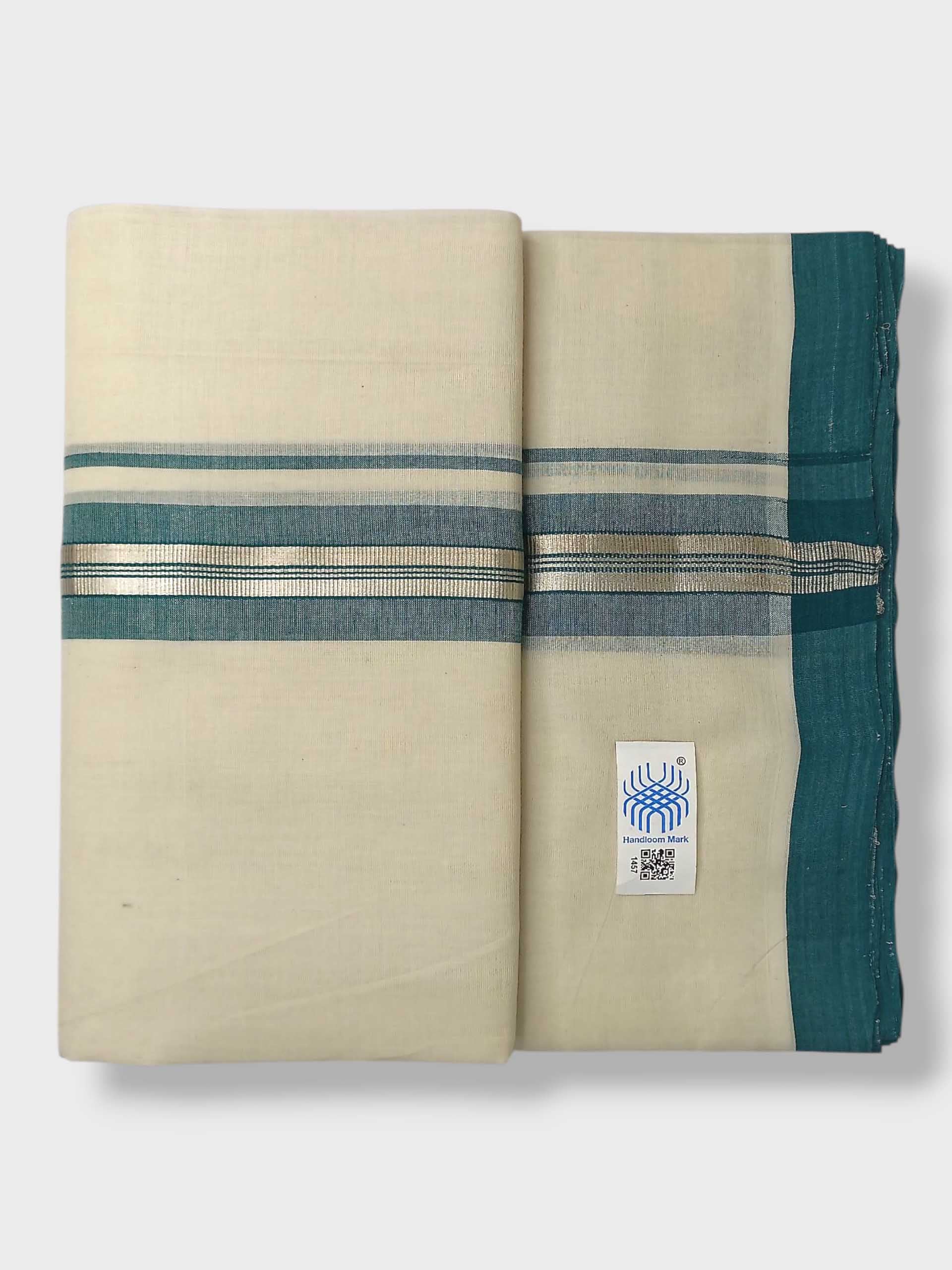 Kerala Balaramapuram Pure Cotton Handloom Mundu/Dhoti