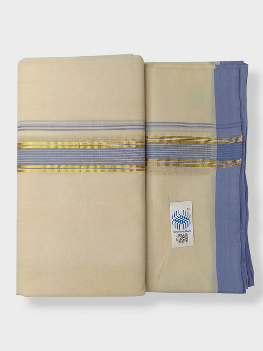Kerala Balaramapuram Pure Cotton Handloom Mundu/Dhoti