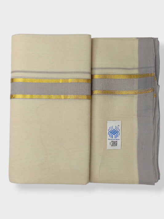 Kerala Balaramapuram Pure Cotton Handloom Mundu/Dhoti