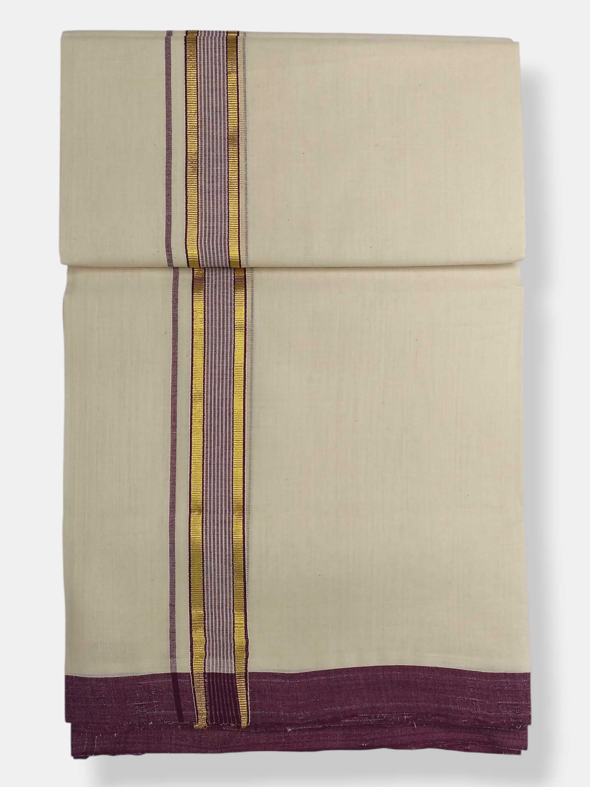 Kerala Balaramapuram Pure Cotton Handloom Mundu/Dhoti