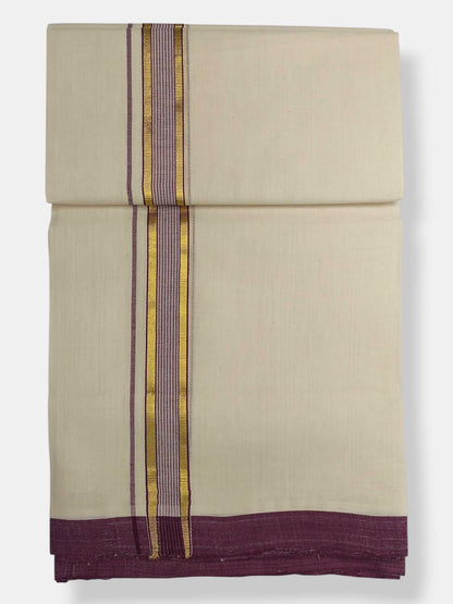 Kerala Balaramapuram Pure Cotton Handloom Mundu/Dhoti