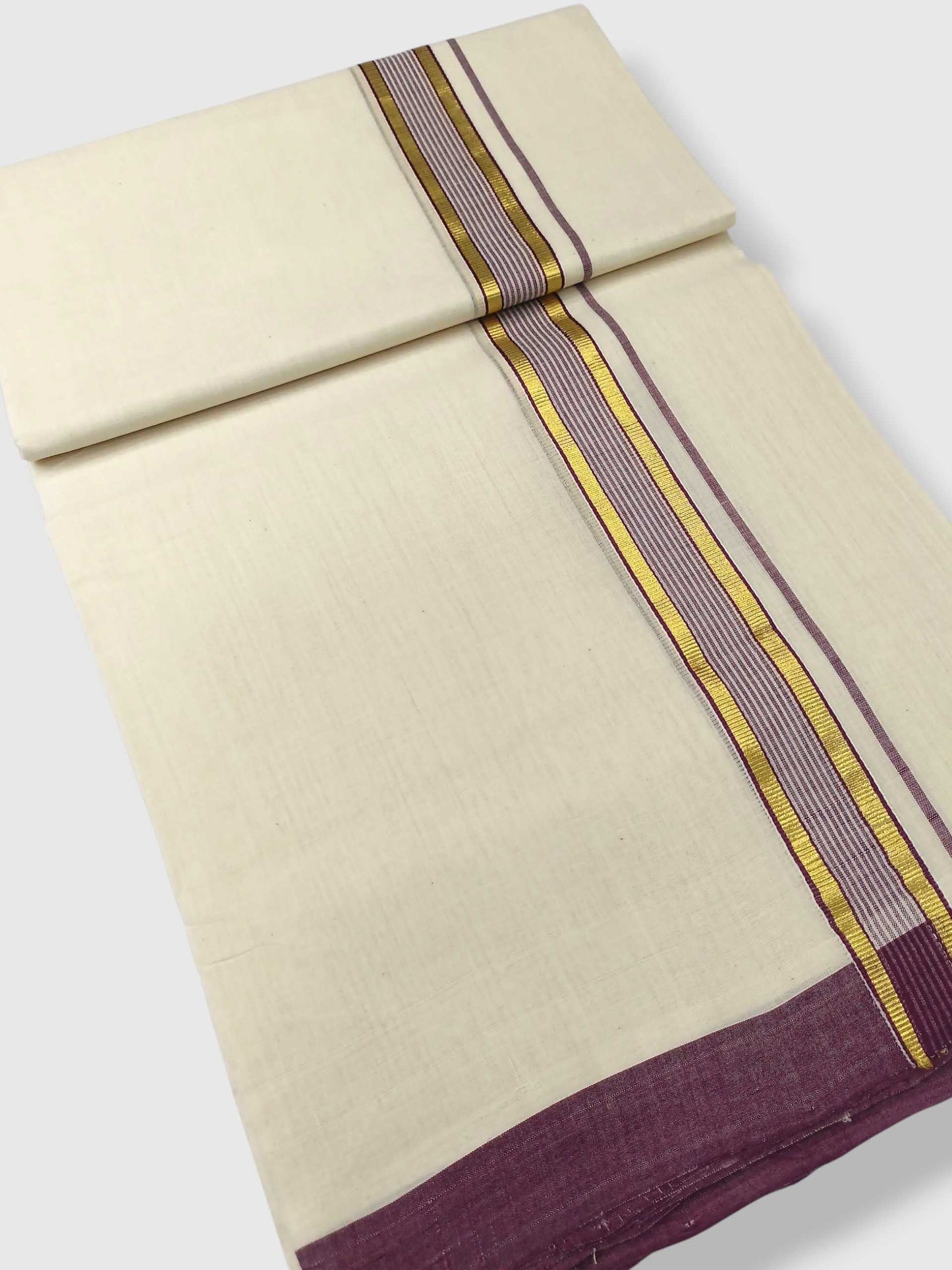 Kerala Balaramapuram Pure Cotton Handloom Mundu/Dhoti