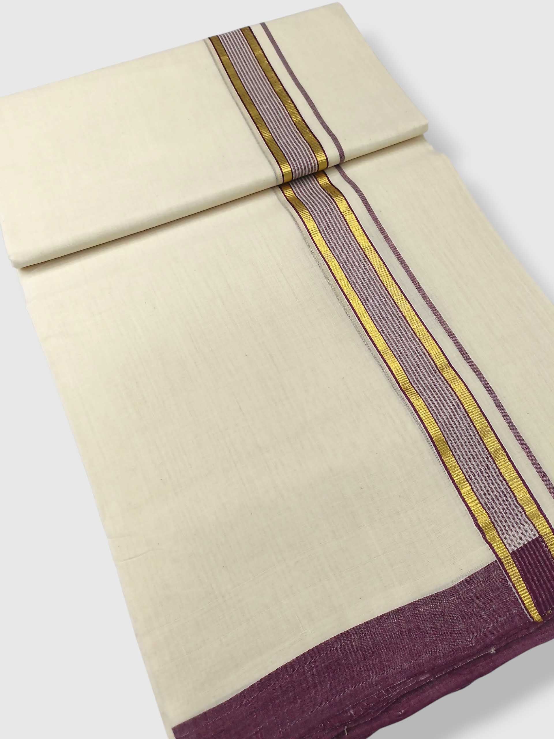 Kerala Balaramapuram Pure Cotton Handloom Mundu/Dhoti