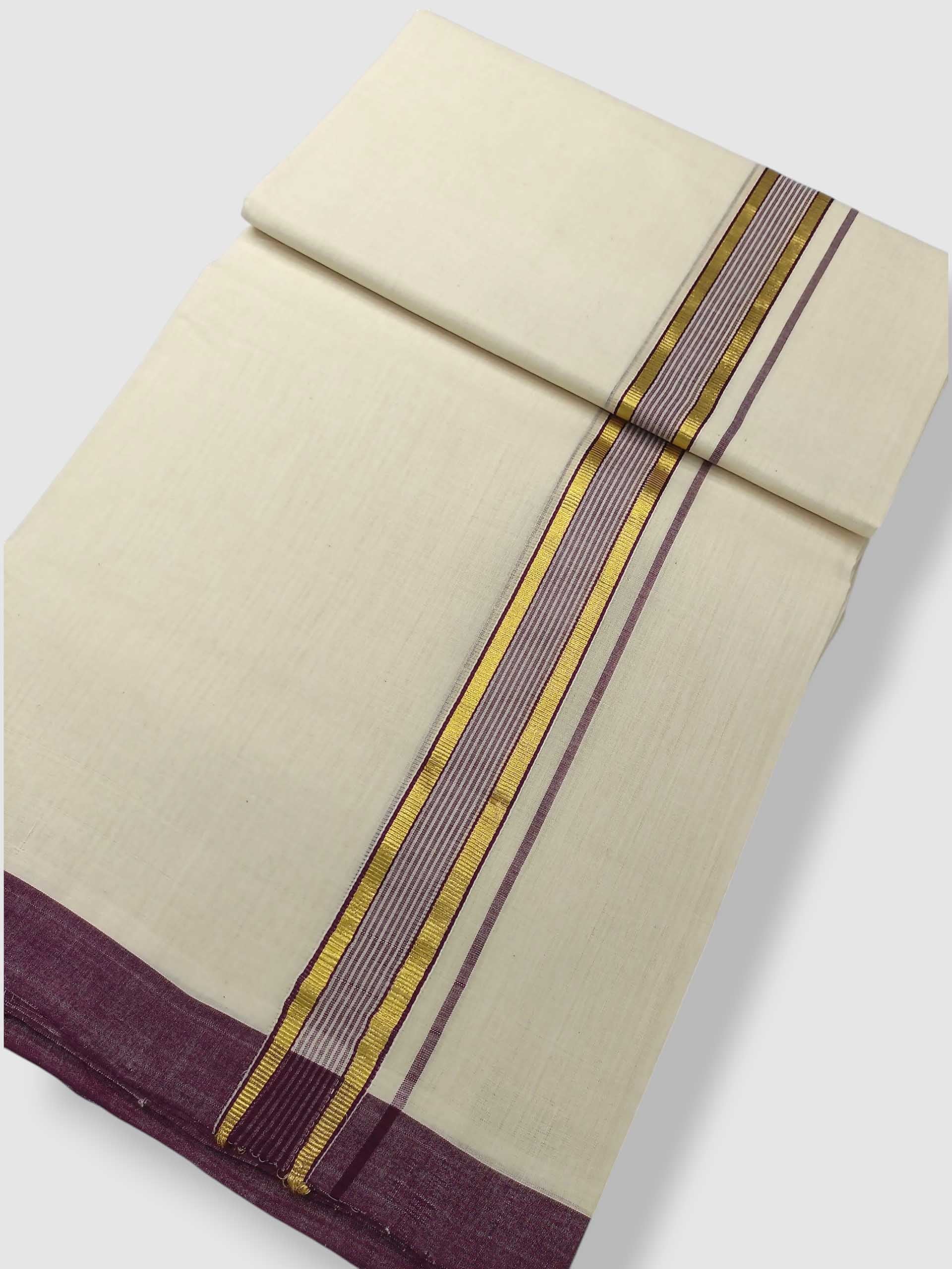 Kerala Balaramapuram Pure Cotton Handloom Mundu/Dhoti