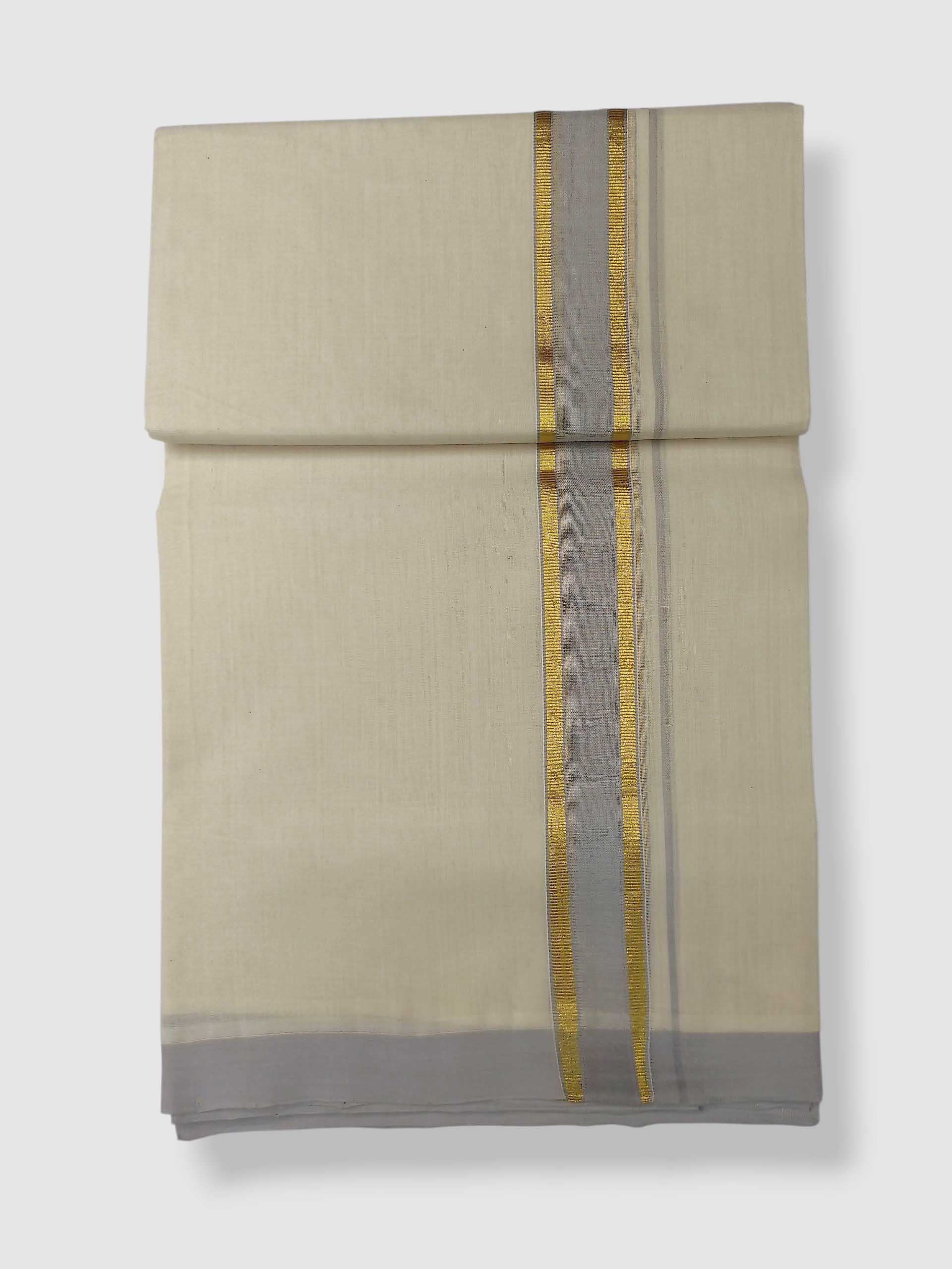 Kerala Balaramapuram Pure Cotton Handloom Mundu/Dhoti