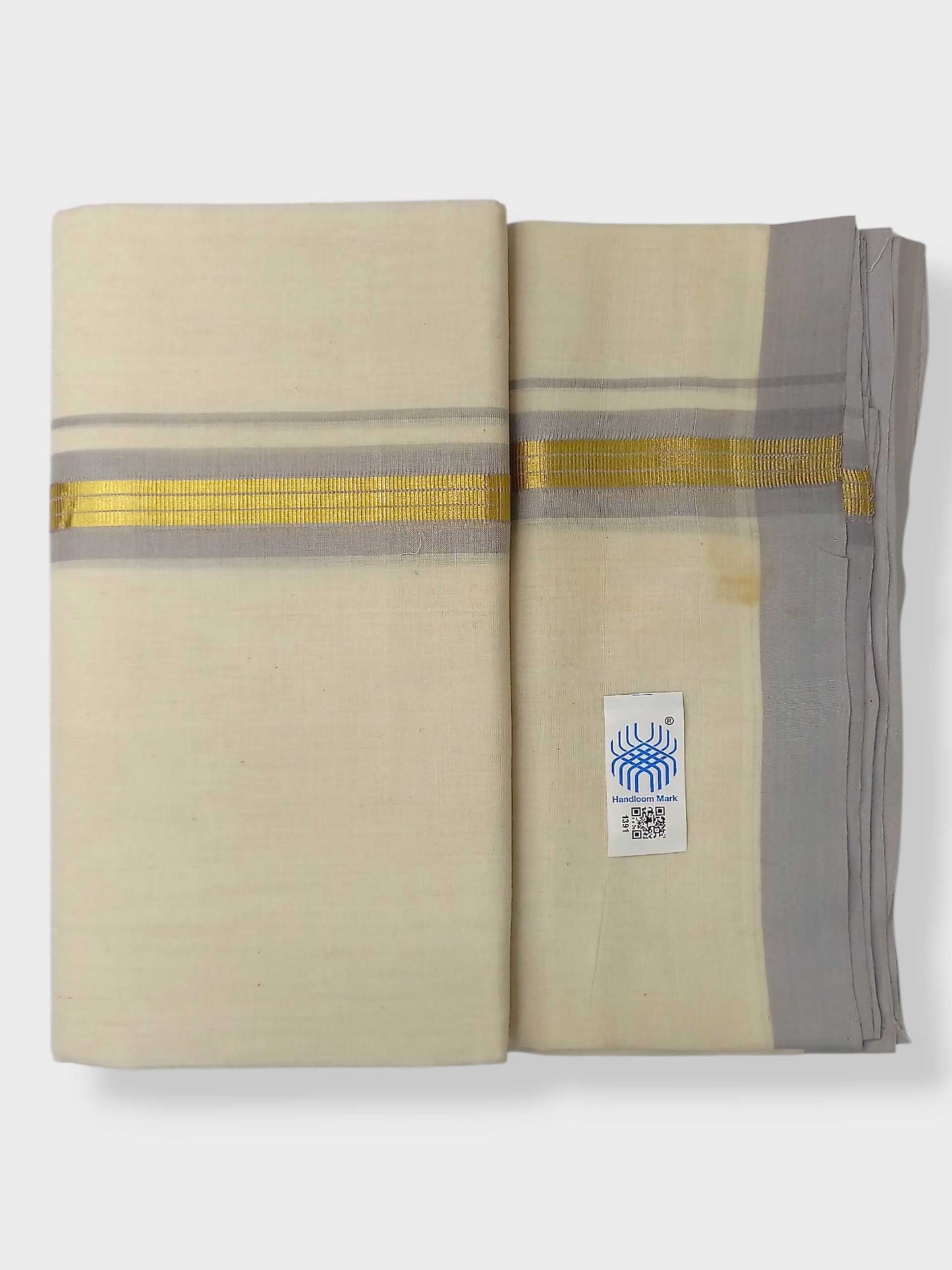 Kerala Balaramapuram Pure Cotton Handloom Mundu/Dhoti