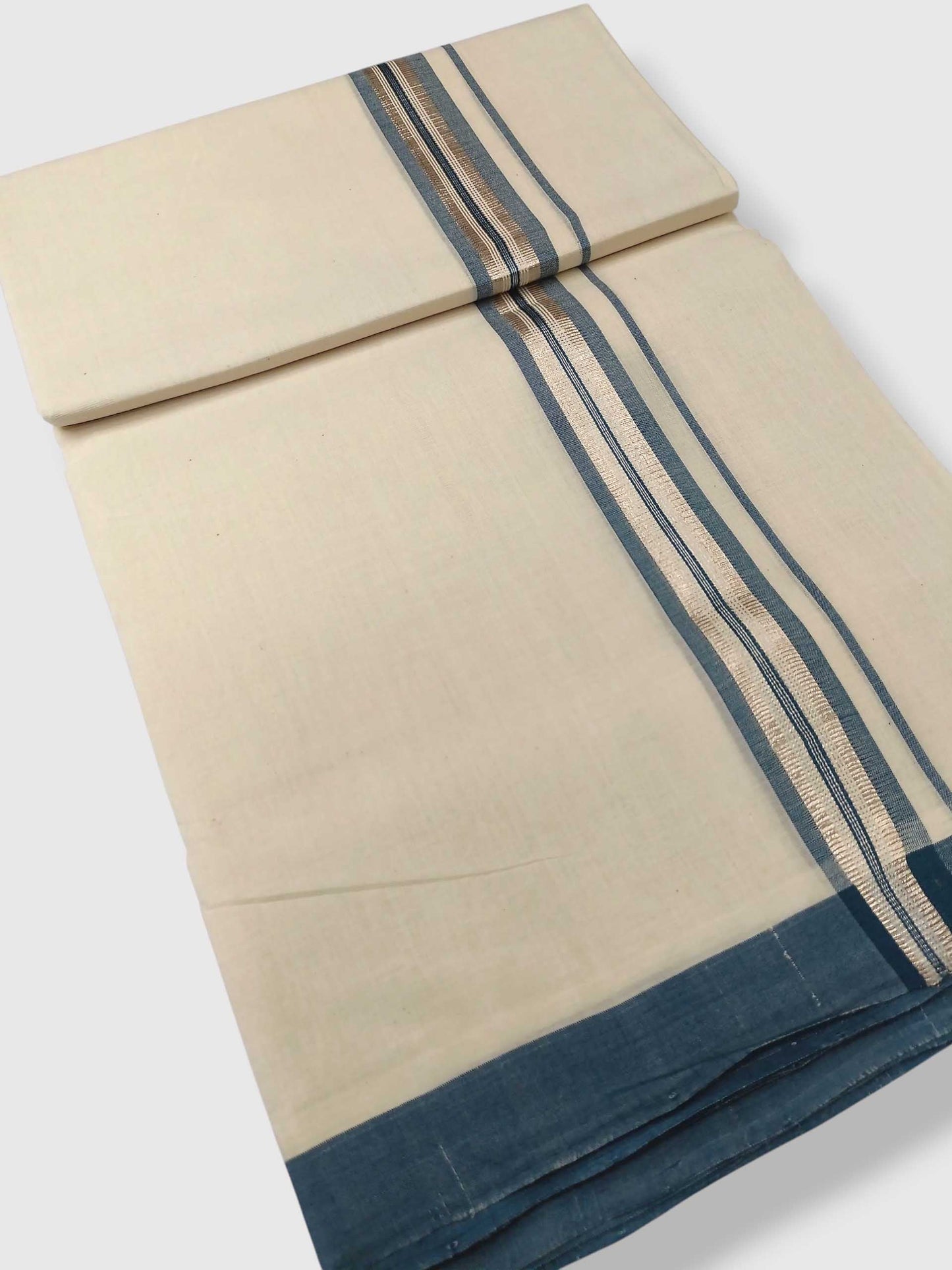 Kerala Balaramapuram Pure Cotton Handloom Mundu/Dhoti