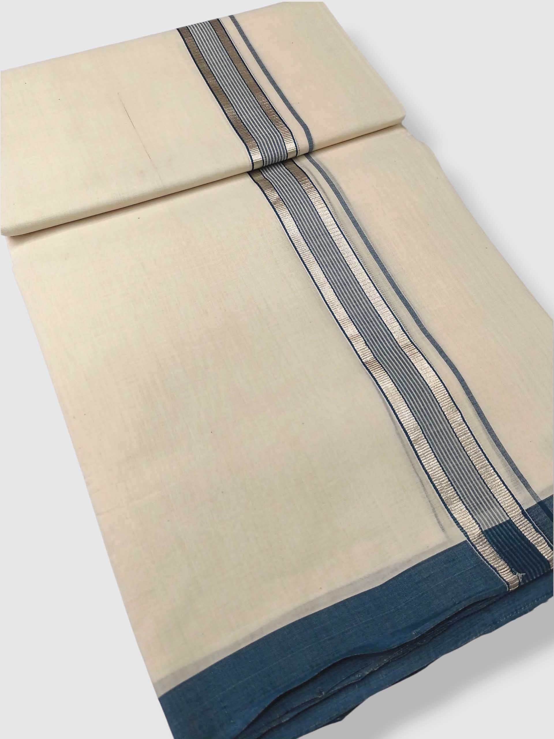 Kerala Balaramapuram Pure Cotton Handloom Mundu/Dhoti