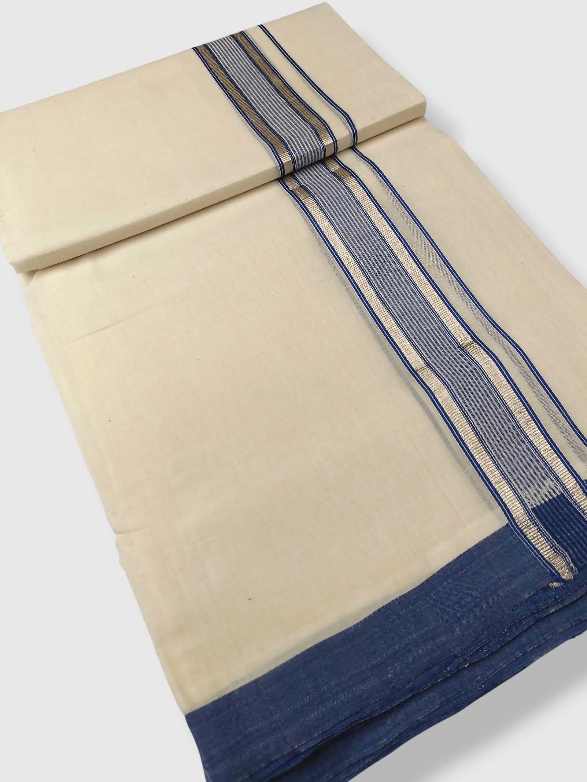 Kerala Balaramapuram Pure Cotton Handloom Mundu/Dhoti