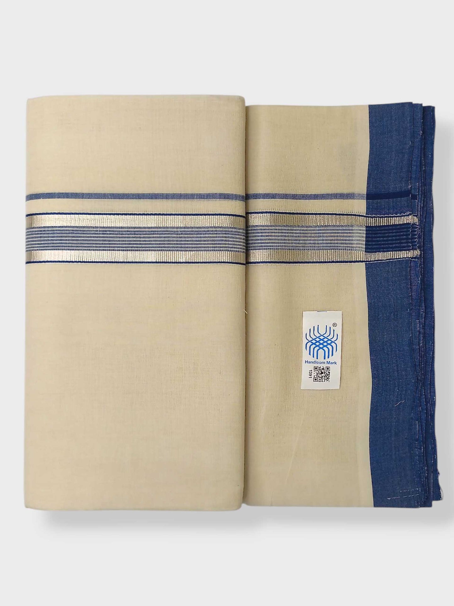 Kerala Balaramapuram Pure Cotton Handloom Mundu/Dhoti